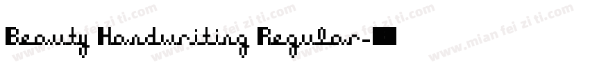 Beauty Handwriting Regular字体转换
